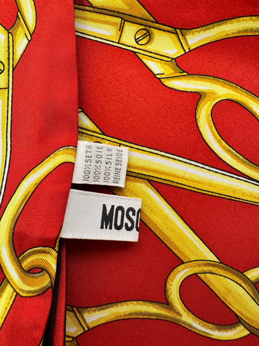 ESARFA ELEGANTA MOSCHINO ORIGINALA DOUBLE FACE MATASE NATURALA,SEMNATA.UNISEX