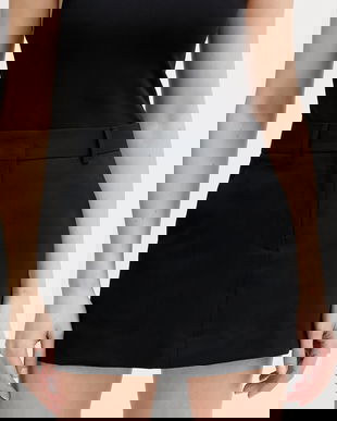 Karl Lagerfeld fustă-pantalon din amestec de lână