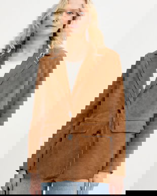 Marella geacă de piele întoarsă FULMINE