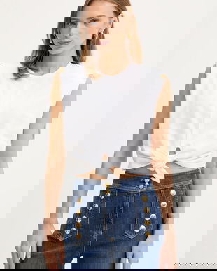 Elisabetta Franchi bluză din bumbac