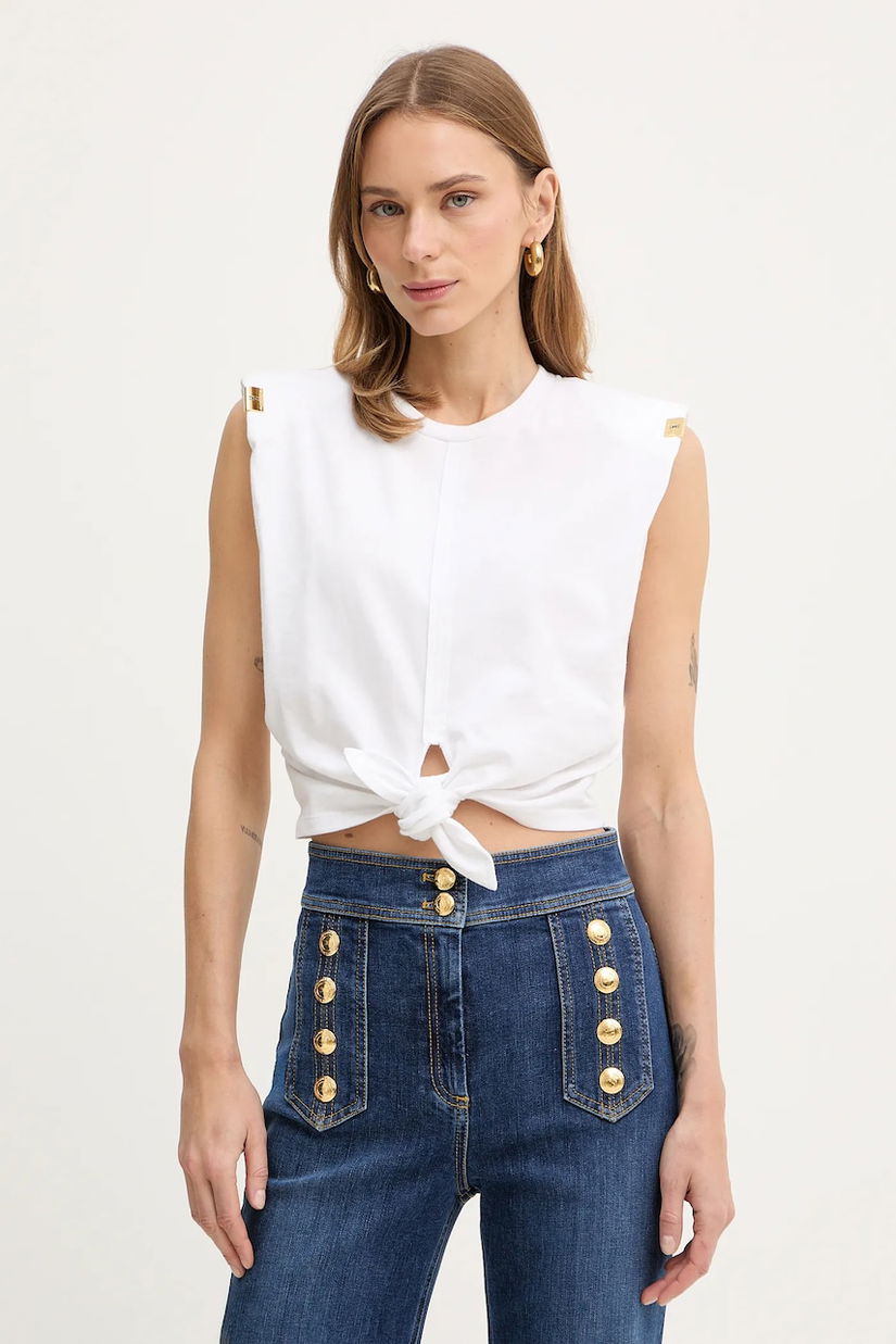 Elisabetta Franchi bluză din bumbac