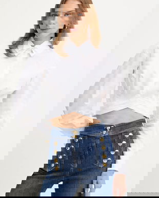 Elisabetta Franchi bluză din bumbac