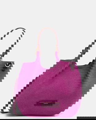 Gianni Chiarini geantă de mână din piele întoarsă DUA