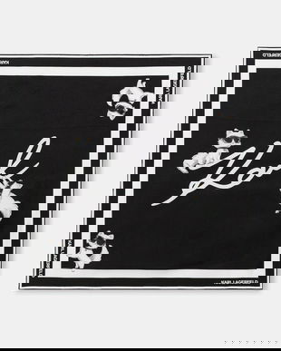 Karl Lagerfeld eșarfă de mătase IKON