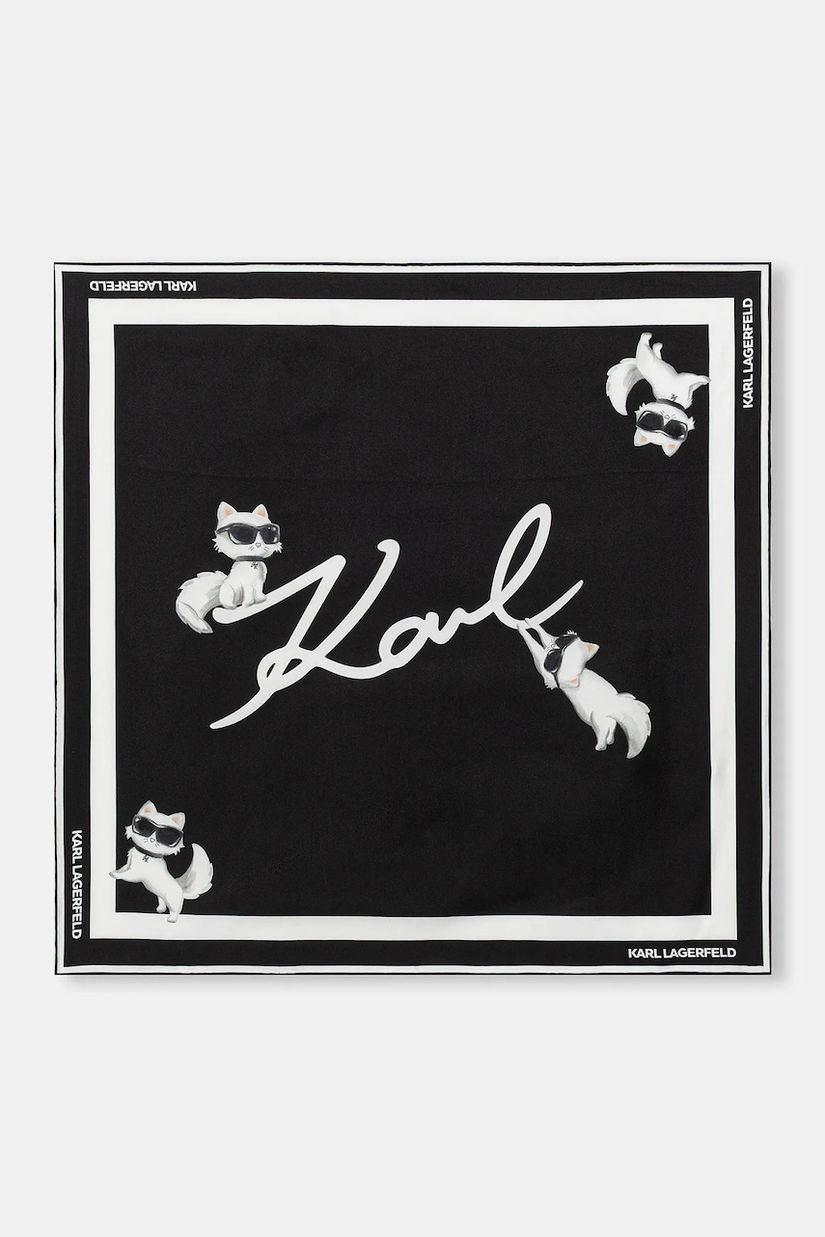 Karl Lagerfeld eșarfă de mătase IKON