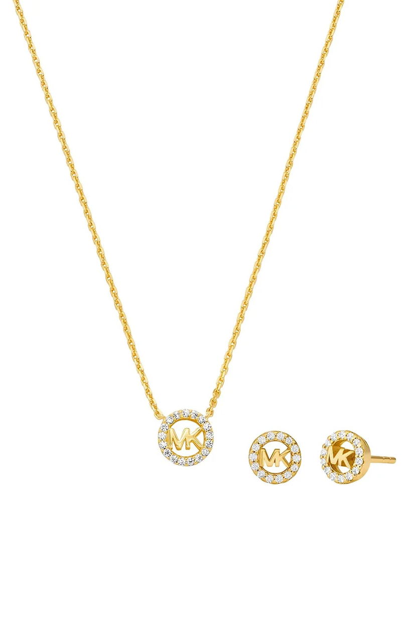 Michael Kors colier și cercei placați cu aur
