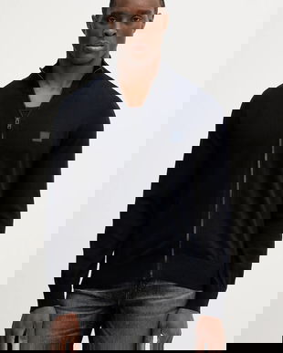 BOSS Orange cardigan din amestec de casmir Kanozip_S