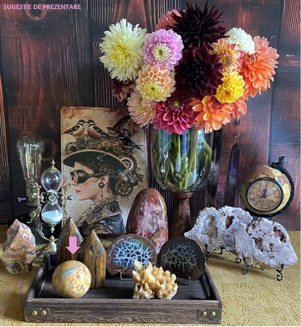 Agat Crazy Lace (Dantela) - Sfera din piatra semipretioasa
