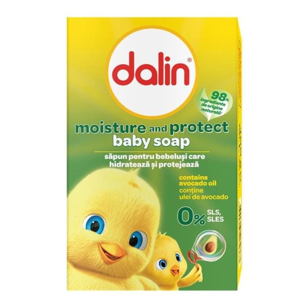 Sapun pentru Bebelusi Hidratant si Protector cu Ulei de Avocado - Dalin Moisture & Protect Baby Soap with Avocado Oil, 100 g