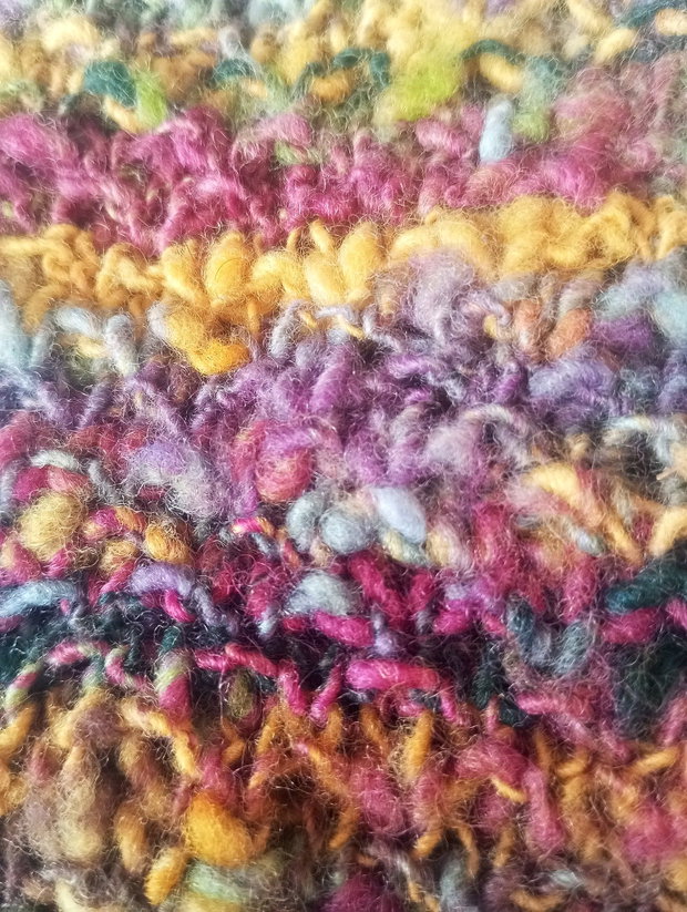 jambiere de lana tricotate multicolor