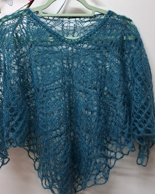 Capă/bolero  mohair turcoaz