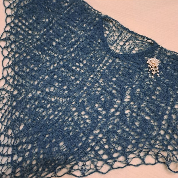 Capă/bolero mohair turcoaz