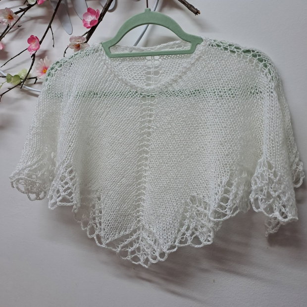 Capă/bolero alb