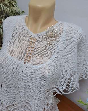 Capă/bolero alb