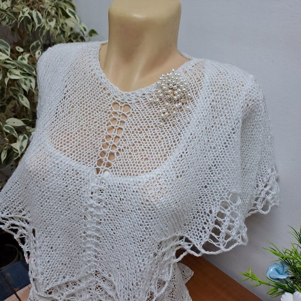 Capă/bolero alb