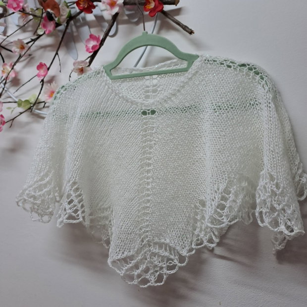 Capă/bolero alb