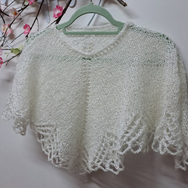 Capă/bolero ivoar cu paiete
