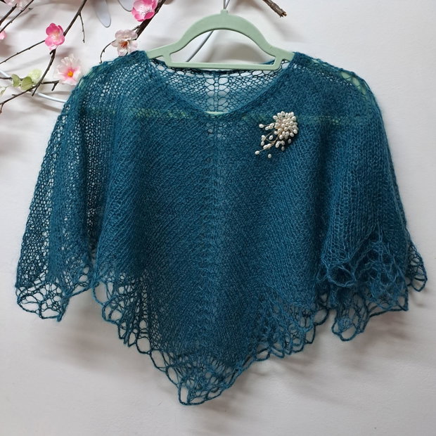 Capă/bolero turcoaz