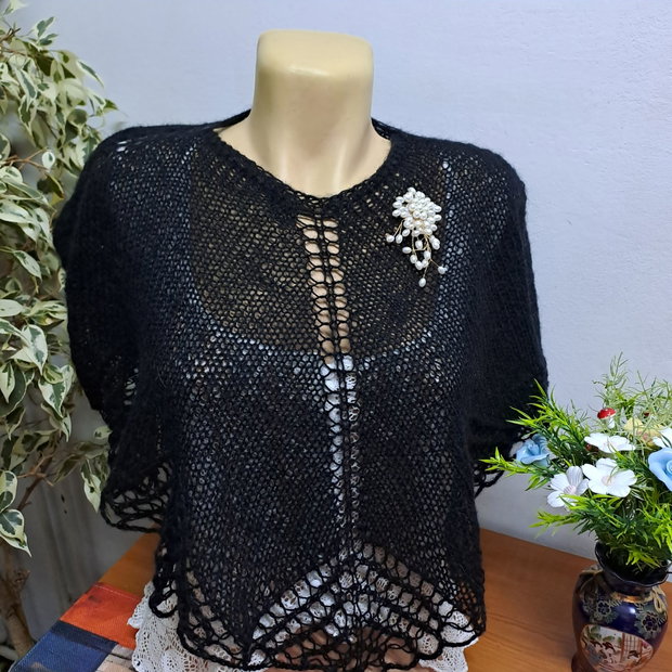 Capă/bolero negru