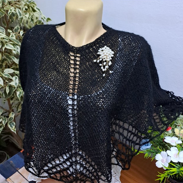 Capă/bolero negru