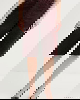 Marella pantaloni scurți din piele întoarsă SCOGLIO