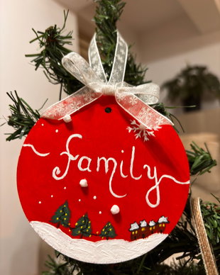 Ornament / glob / cadou Craciun familie personalizat