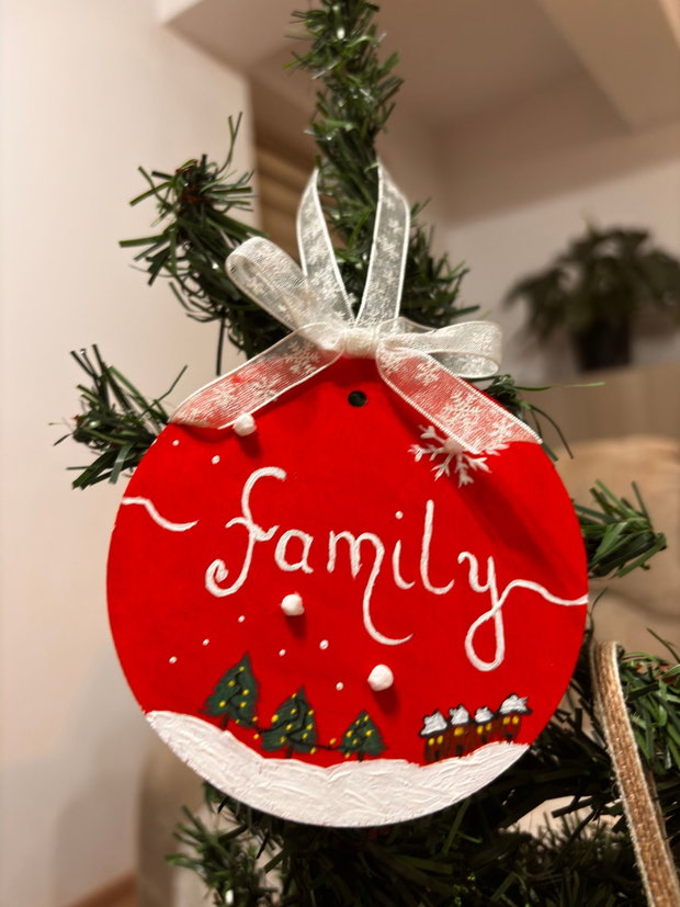 Ornament / glob / cadou Craciun familie personalizat