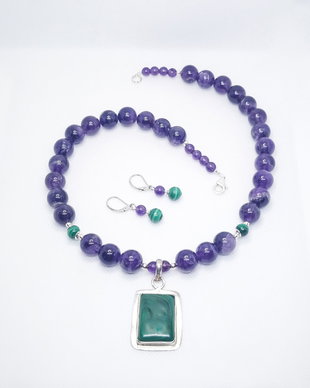 Set ametist, malachit