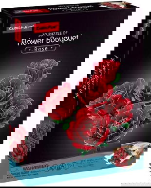 Puzzle 3D: Buchet de flori. Trandafiri