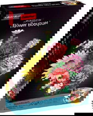 Puzzle 3D: Buchet de flori asortate