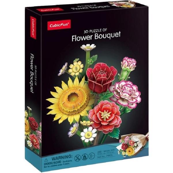Puzzle 3D: Buchet de flori asortate