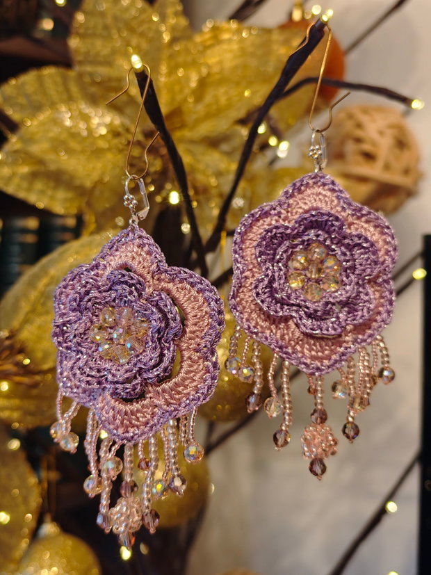 Cercei Boho cu cristale Swarovski