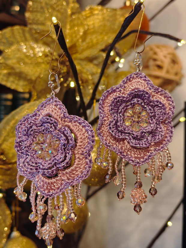 Cercei Boho cu cristale Swarovski