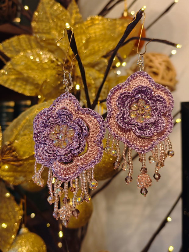Cercei Boho cu cristale Swarovski