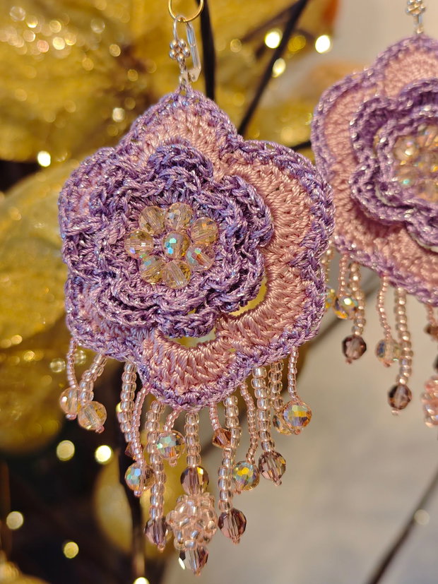Cercei Boho cu cristale Swarovski