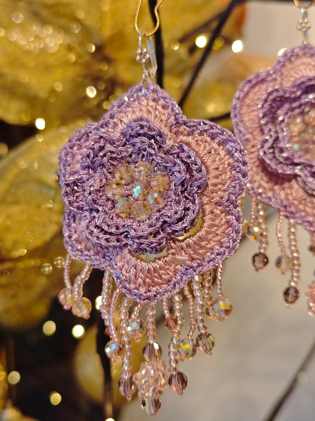 Cercei Boho cu cristale Swarovski