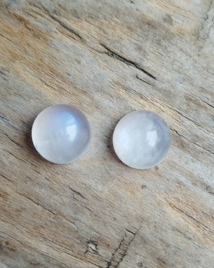 Cabochon piatra lunii, 8 mm, 2 buc