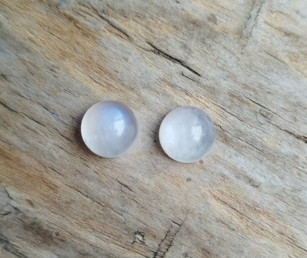 Cabochon piatra lunii, 8 mm, 2 buc