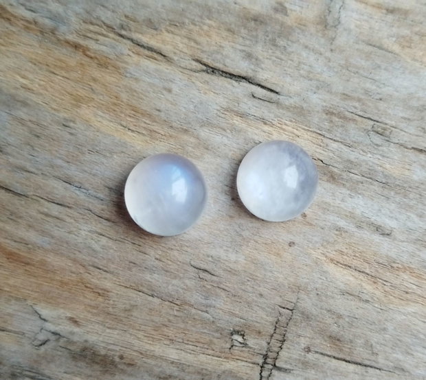 Cabochon piatra lunii, 8 mm, 2 buc