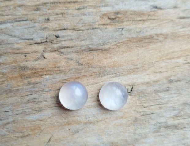 Cabochon piatra lunii, 8 mm, 2 buc