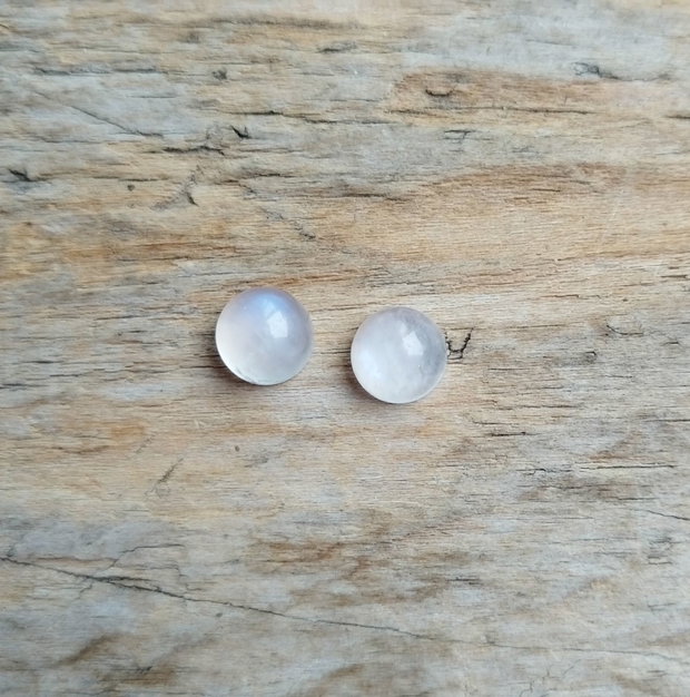 Cabochon piatra lunii, 8 mm, 2 buc