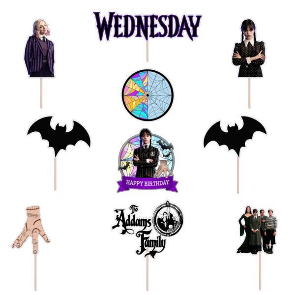 Set figurine tort/brioșe Wednesday, Bita Decorations, Photo Paper Glossy