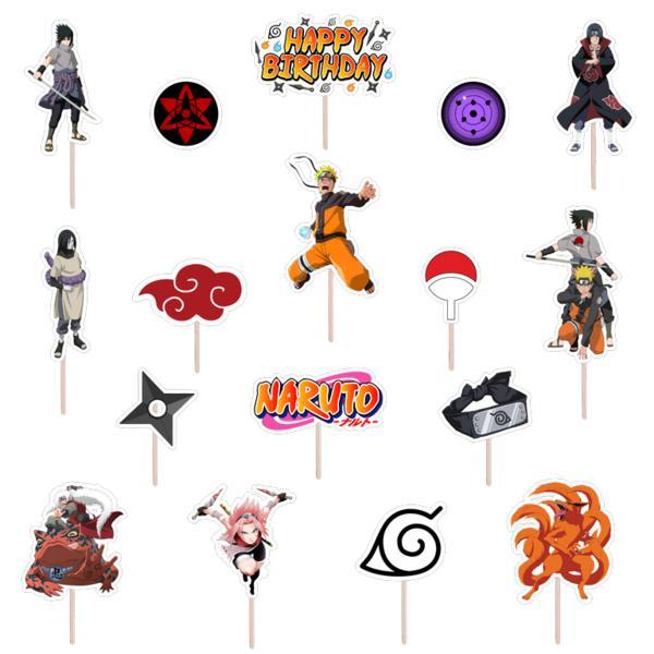 Set figurine tort/brioșe Naruto, Bita Decorations, Photo Paper Glossy