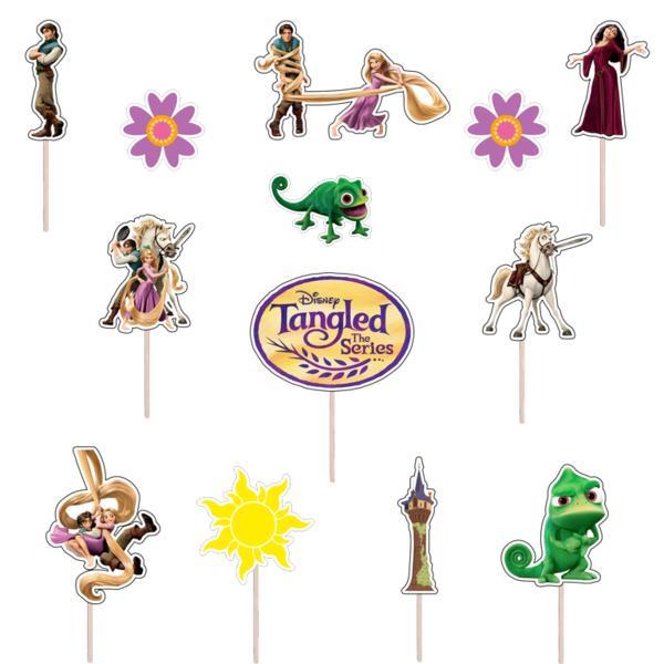 Set figurine tort/brioșe Rapunzel, Bita Decorations, Photo Paper Glossy