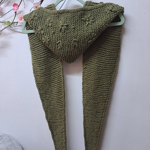Fular cu gluga kaki