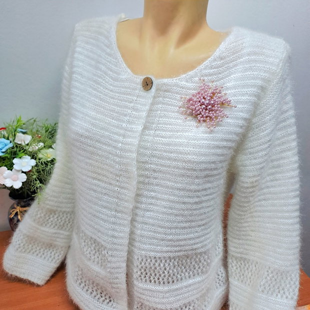 Cardigan alb