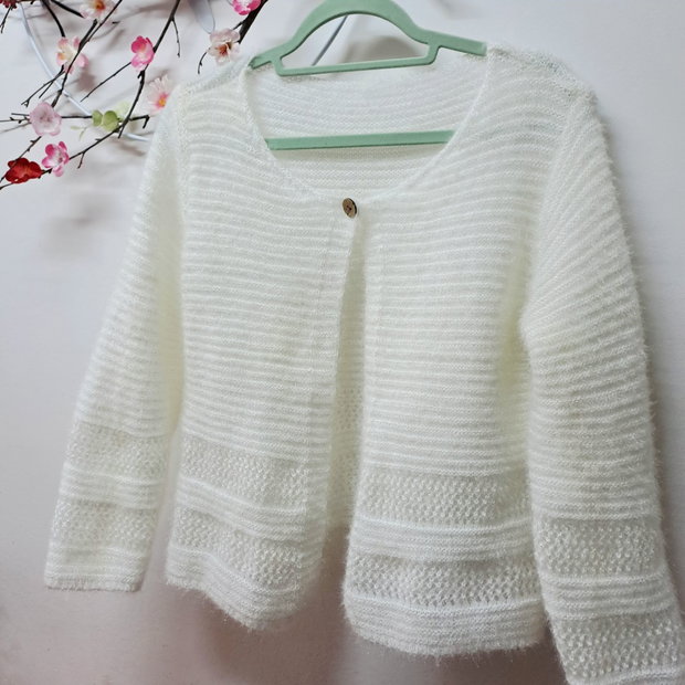 Cardigan alb