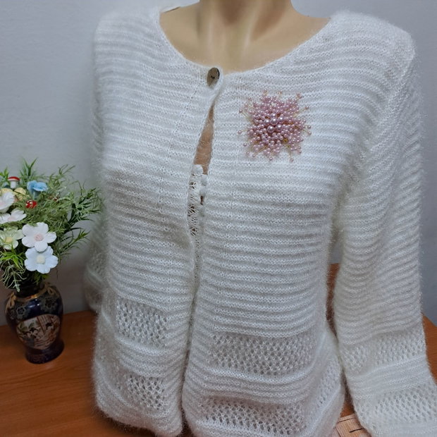 Cardigan alb