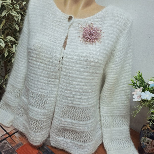 Cardigan alb