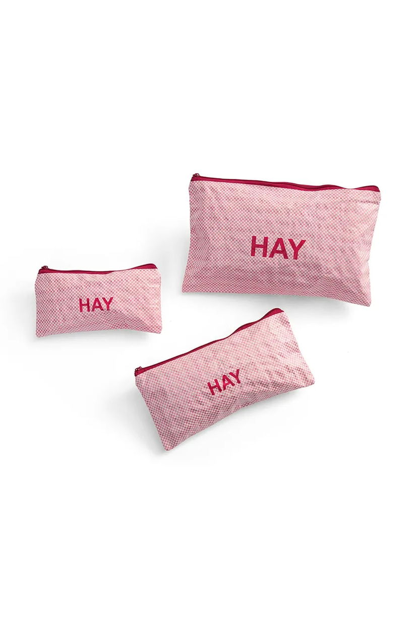 HAY set de borsete Candy Mono Wash Bag 3-pack